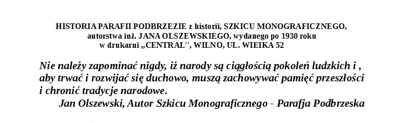 Fundacja Pochówek i Pamięć Historia z historii Parafii Podbrzezie (cz. 8)