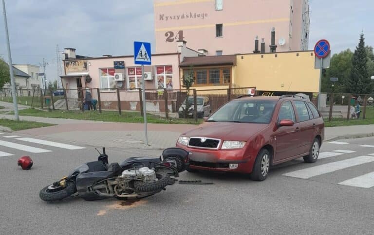 Motorowerzysta w szpitalu przez jedną z najczęstszych przyczyn wypadk&oacute;w drogowych