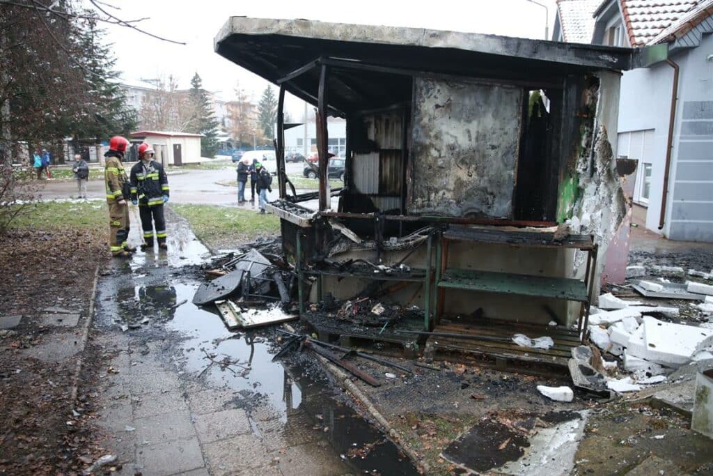 Właścicielowi warzywniaka życie uratował przechodzień, który sam też został poparzony pożar Olsztyn, Wiadomości