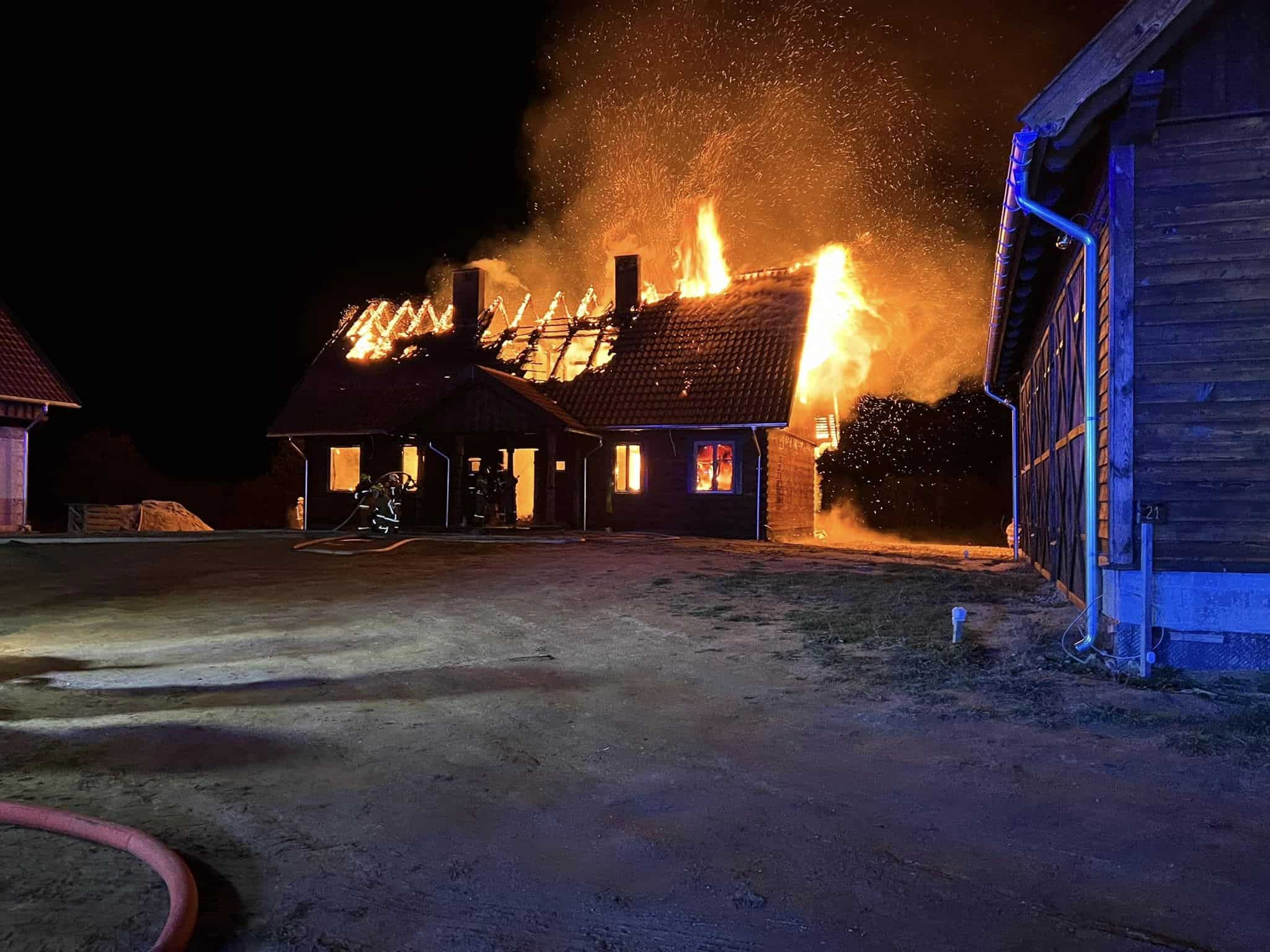 Dom spłonął doszczętnie pożar Szczytno, Wiadomości