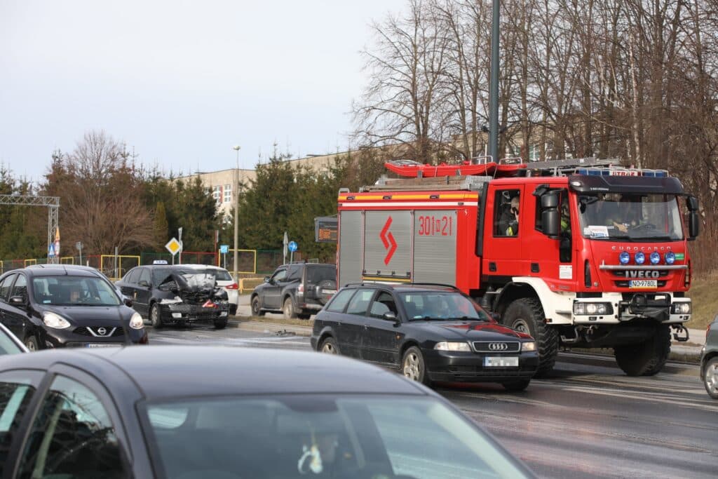 Taksówka spaliła się pod Galerią Warmińską pożar Olsztyn, Wiadomości