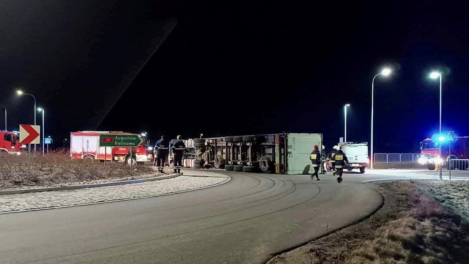 Przewrócona ciężarówka blokuje ruch na dk 16 wypadek Wiadomości, Lidzbark Warmiński