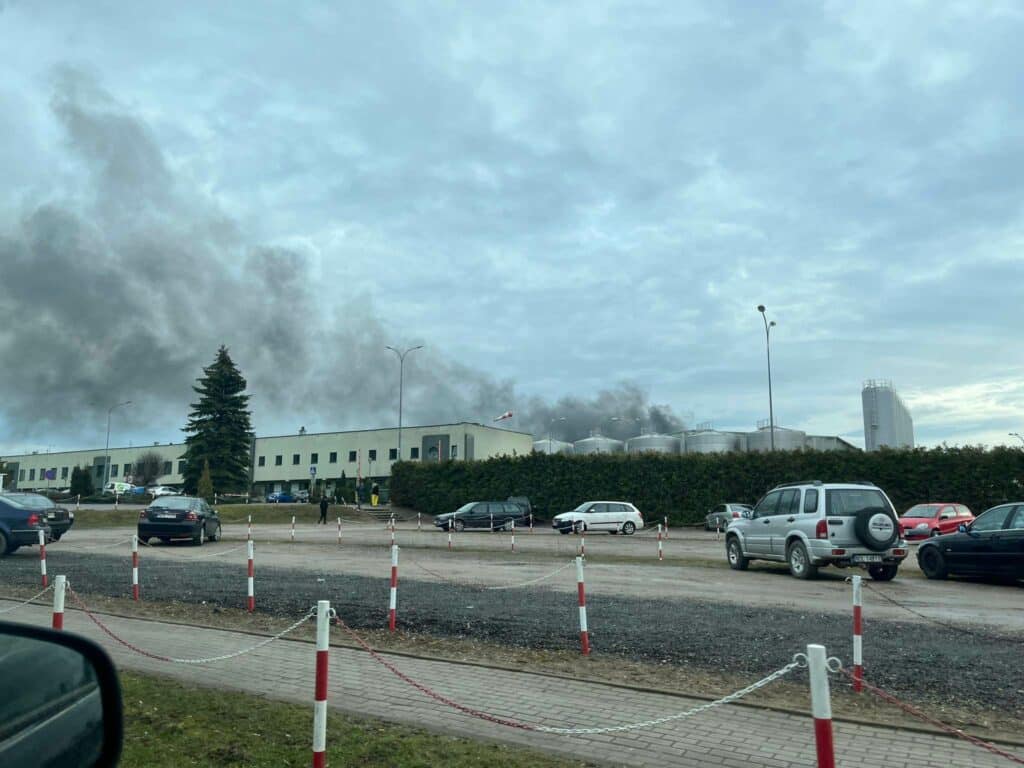 Pożar w hali produkcyjnej Tymbark w Olsztynku pożar Olsztyn, Wiadomości, zPAP, zPAPdwa, zShowcase