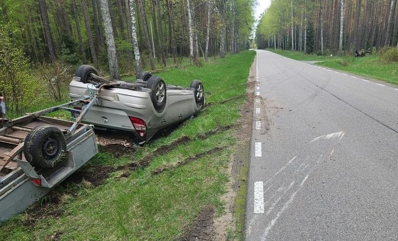 Dachował, bo nie chciał uderzyć w sarnę wypadek Wiadomości, Nowe Miasto Lubawskie