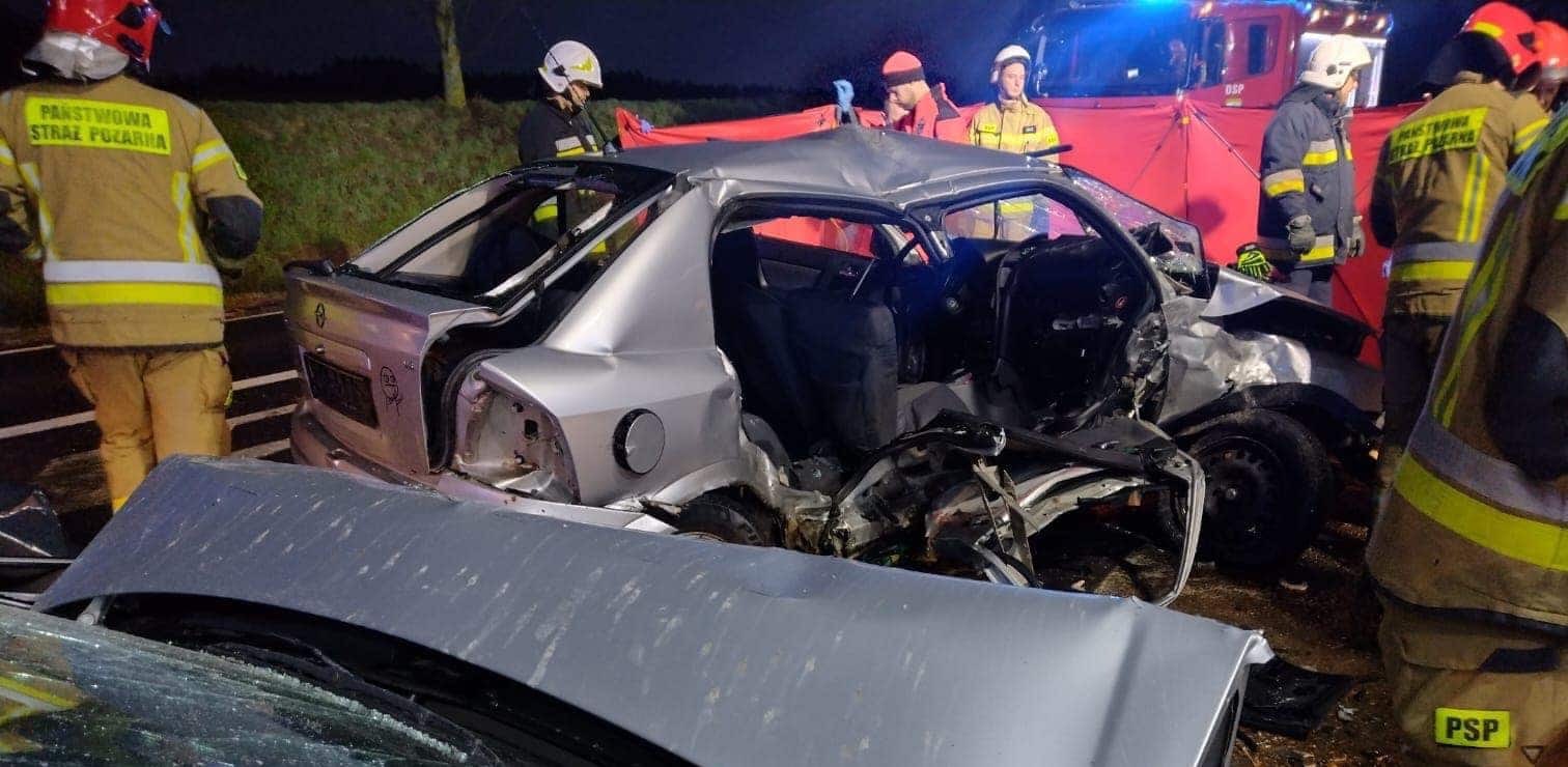 Tragiczny wypadek na DK58: Jedna osoba nie żyje, dwie ranne wypadek Olsztyn, Wiadomości