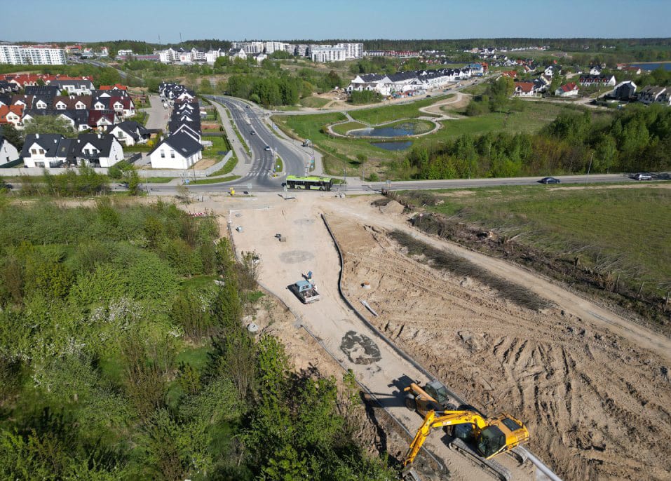 Powstaje nowa droga do dużego osiedla. To pierwszy etap wielkiej inwestycji ruch drogowy Olsztyn, Wiadomości, zShowcase