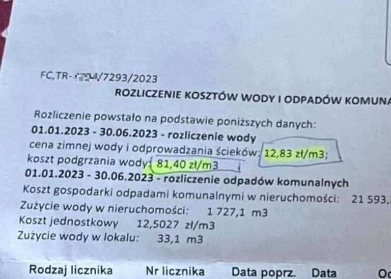 Czy to błąd? 1000 zł niedopłaty za wodę wzbudzają kontrowersje mieszkańc&oacute;w Olsztyna