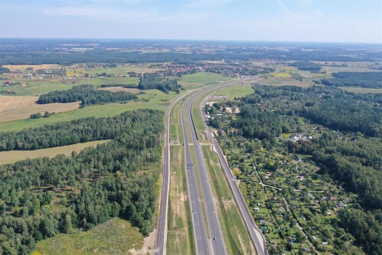 Zmiana organizacji ruchu na S16  pod Olsztynem. Mapa