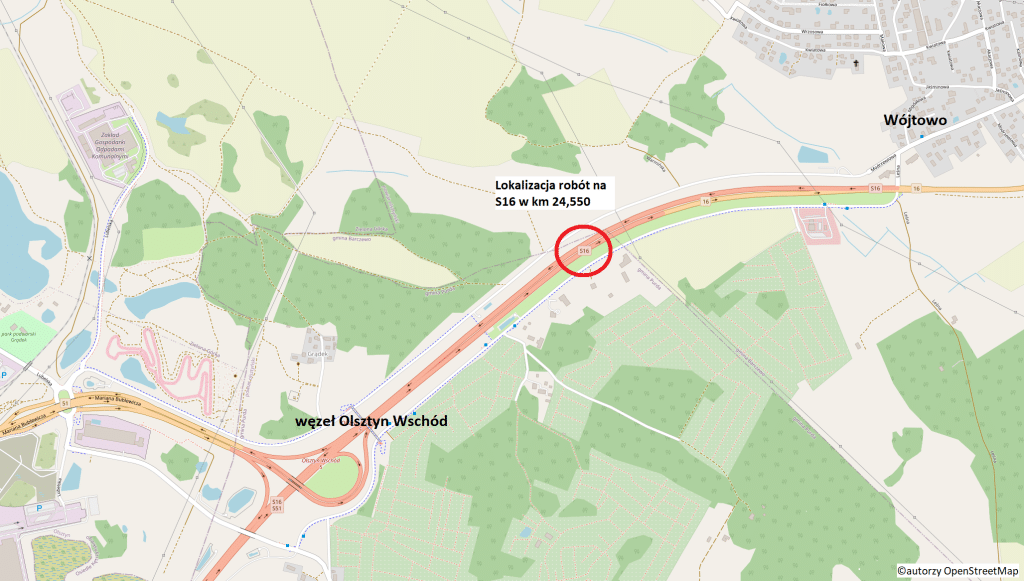 Zmiana organizacji ruchu na S16 pod Olsztynem. Mapa ruch drogowy Olsztyn, Wiadomości, zShowcase