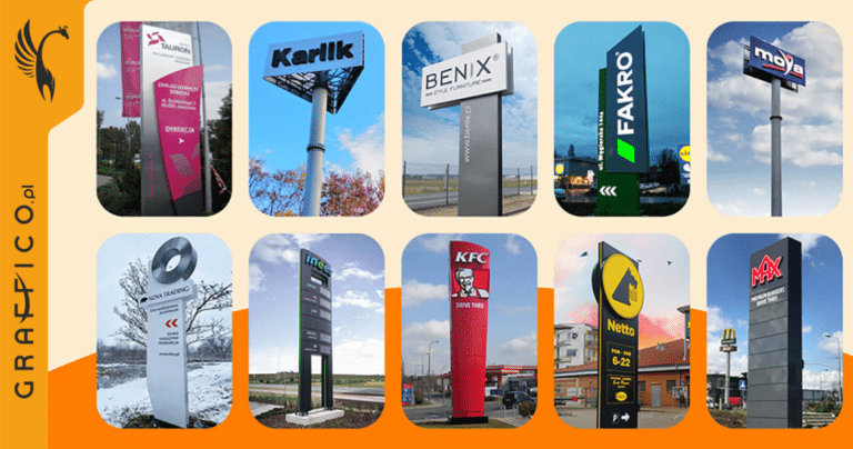 Pylon reklamowy szyty na miarę: jak design przyciąga uwagę klientów