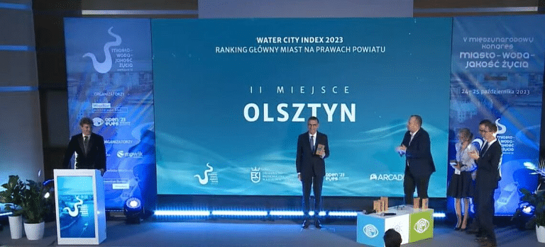 Wysokie miejsce Olsztyna w specjalistycznym rankingu Water City Index