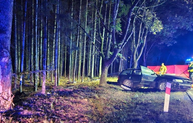 Tragiczny wypadek. Dwie ofiary śmiertelne i jedna osoba w szpitalu