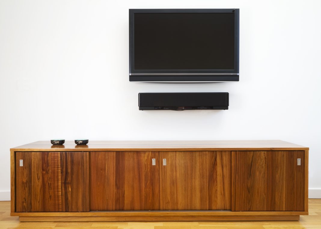 TV and cabinet horizontal