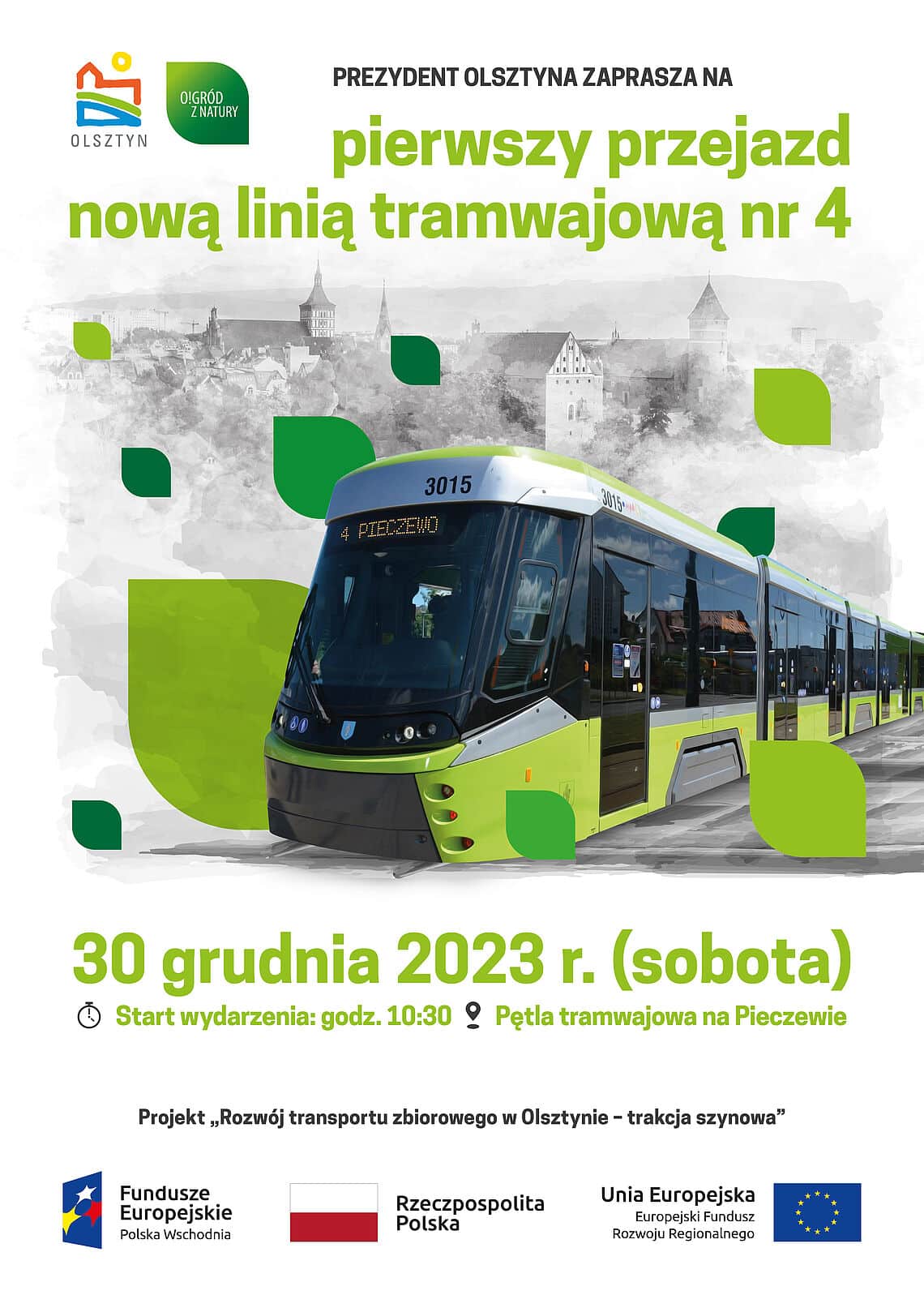 Inauguracyjna podróż nowej linii tramwajowej w Olsztynie tramwaje Olsztyn, Wiadomości, zShowcase