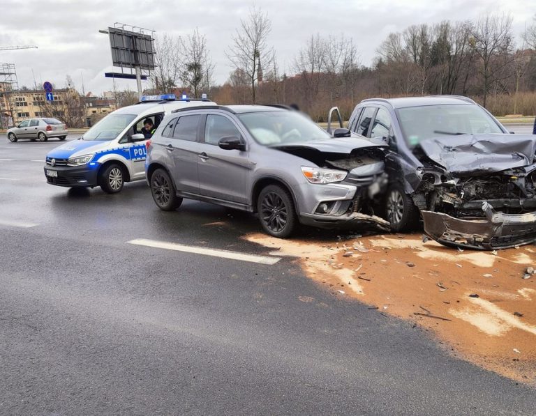 Wypadek na skrzyżowaniu ulic Niepodległości i Mariańskiej