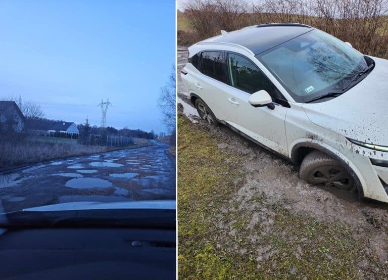 Przygraniczne drogi Olsztyna w opłakanym stanie. Czy tędy dojedzie karetka?