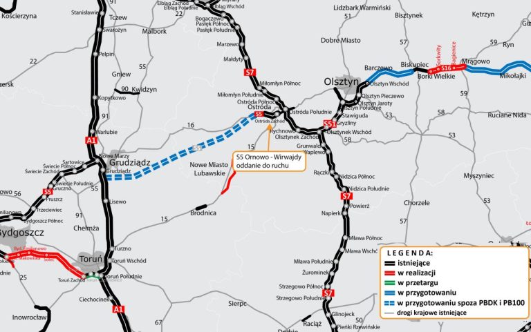 Kt&oacute;rędy zostanie poprowadzona droga, kt&oacute;ra połączy Warmię i Mazury z autostradą A1?