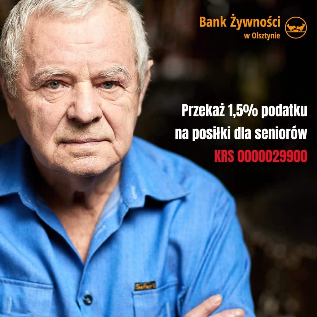 Przekaż 1,5% podatku na posiłki dla seniorów w Olsztynie! TOP TOP