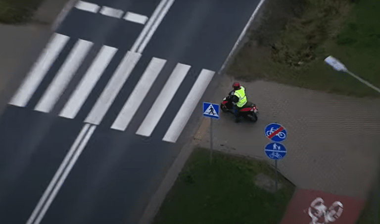 Policyjny dron w Olsztynie zarejestrował 447 wykroczeń drogowych w 2023 roku