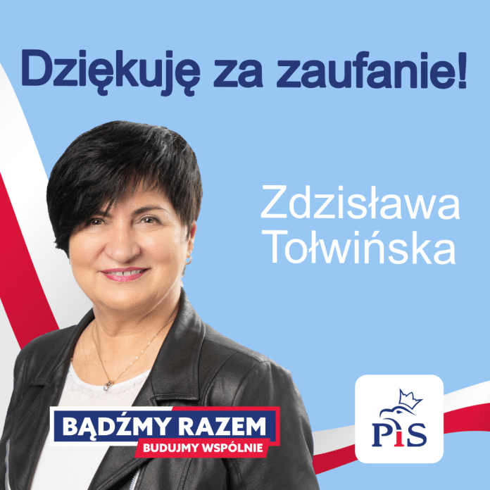 Zdzisława Tołwińska: pragnę podziękować Wam wszystkim za zaufanie polityka Kraj, Wiadomości, zPAP