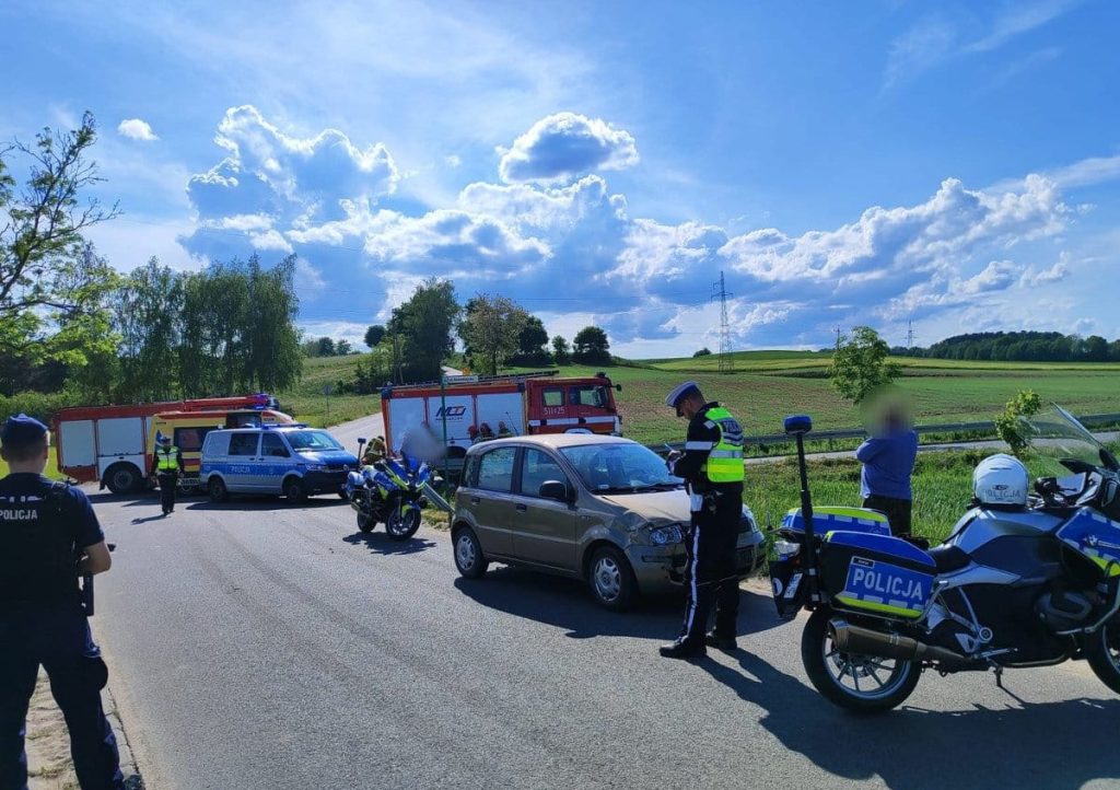Kolejny kierowca jednośladu poszkodowany w wypadku drogowym ruch drogowy Nowe Miasto Lubawskie, Wiadomości, zShowcase