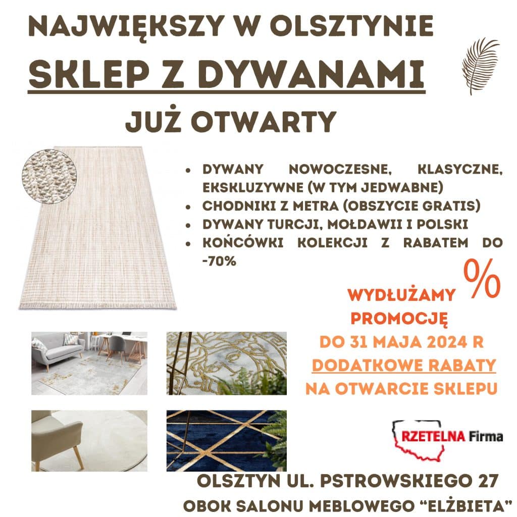 Nowy sklep w Olsztynie z największym wyborem dywanów zakupy Artykuł sponsorowany, TOP, Wiadomości