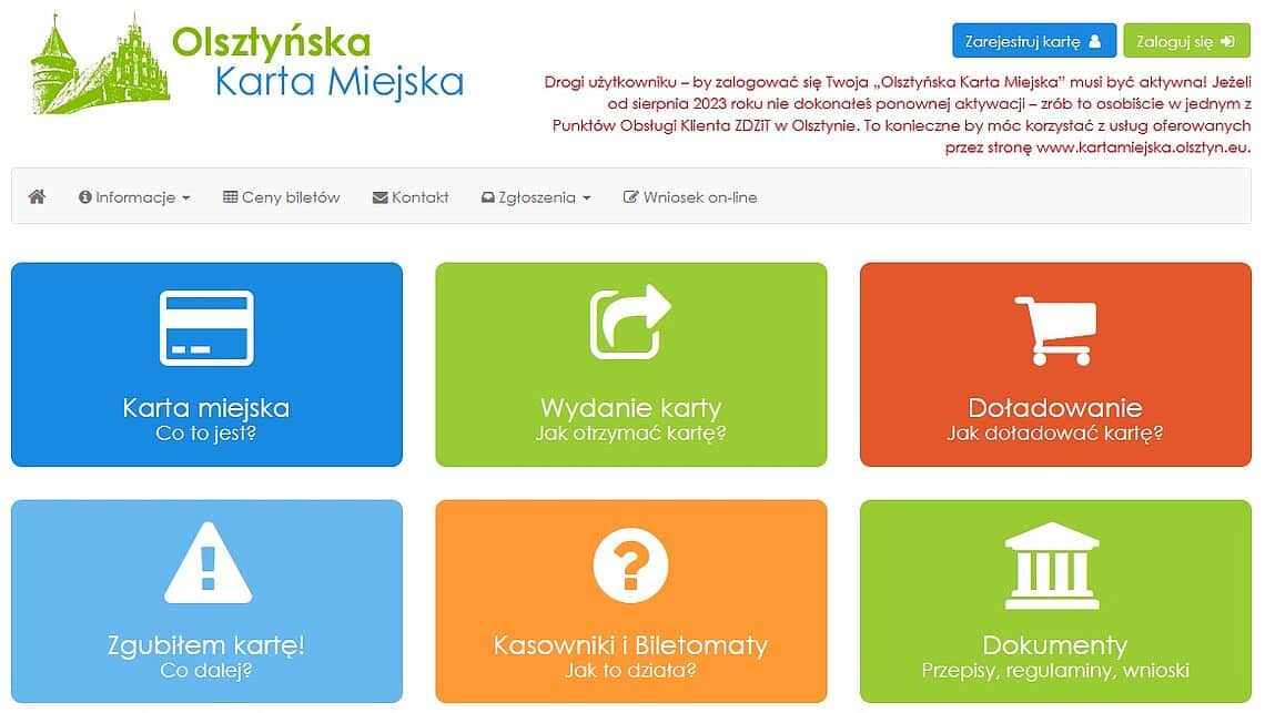 Olsztyńska Karta Miejska znów dostępna online - wygodniejszy sposób na zarządzanie biletami? komunikacja miejska Olsztyn, Wiadomości, zShowcase