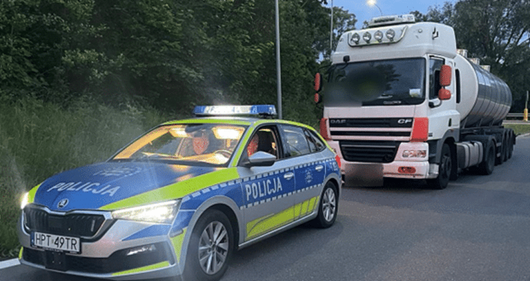 Obywatelska interwencja powstrzymała pijanego kierowcę ciężarówki przed wjazdem do miasta
