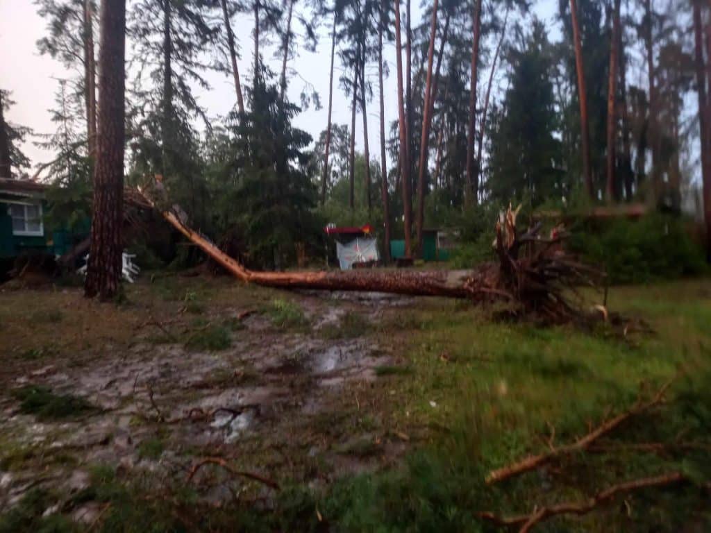 Ośrodek wypoczynkowy zdewastowany przez tornado. Cud, że nikomu nic się nie stało! przyroda Olsztyn, Wiadomości, zShowcase