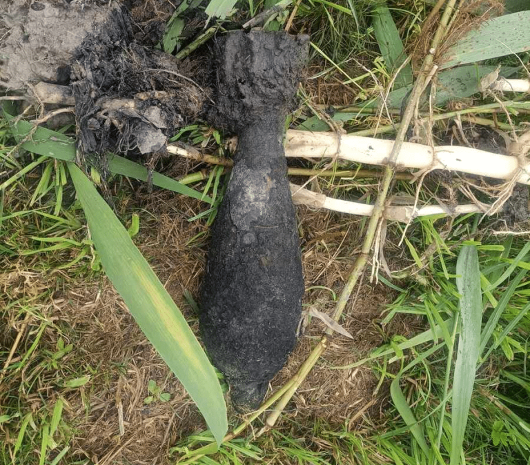 Pracując w ogródku, znalazł granat – jak zareagował?