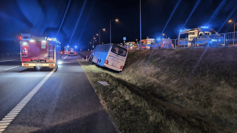 Wypadek autokaru z dziećmi &ndash; trzy osoby w szpitalu