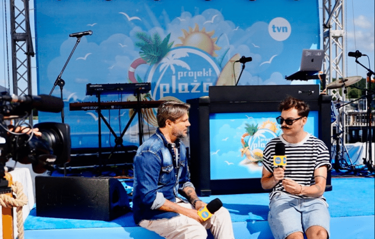 Projekt Plaża TVN 2024 w Olsztynie nad jeziorem Ukiel. Występ gwiazd