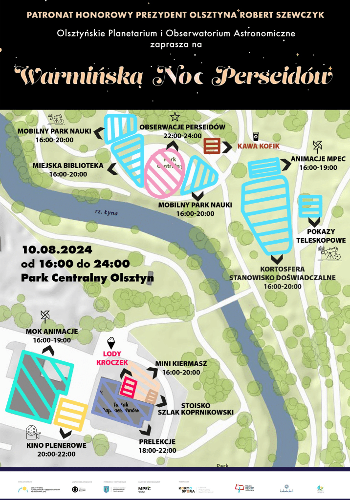 Dziś w Parku Centralnym świetna impreza plenerowa dla rodzin z dziećmi: Warmińską Noc Perseidów 2024 wydarzenie Olsztyn, Wiadomości, zShowcase