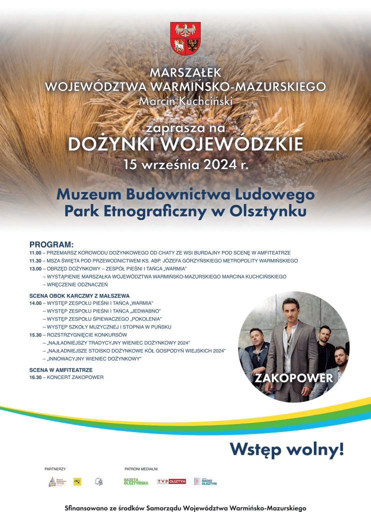 Plony zebrane, czas na zabawę! Wojewódzkie Dożynki w Olsztynku pełne tradycji rozrywka Olsztyn, Wiadomości, zShowcase