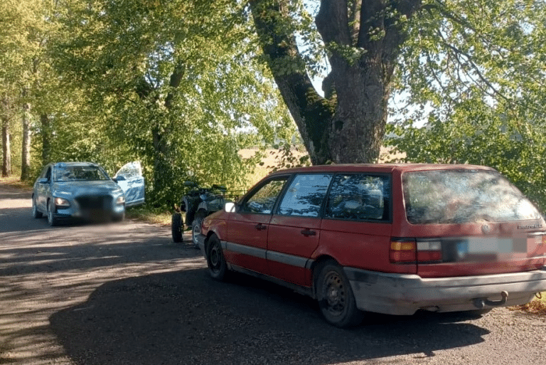 15-latek quadem holował samochód z pijanym mężczyzną