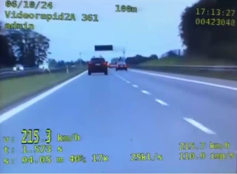 Jeepem gonił kolegę z prędkością 215 km/h