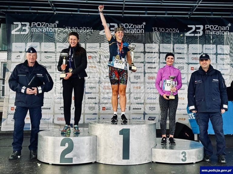 Sukces policjantki z Warmii i Mazur – stanęła na najwyższym stopniu podium