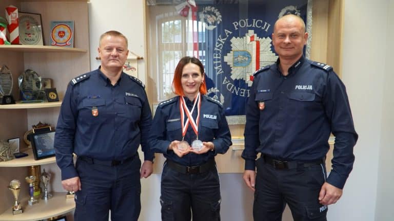Dwa medale dla olsztyńskiej policjantki na Mistrzostwach Polski