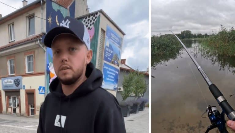 Znany youtuber odwiedził powiat mrągowski i wybrał się na ryby