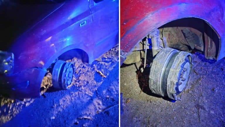 Gdy brak koła nie przeszkadza w ucieczce przed policją