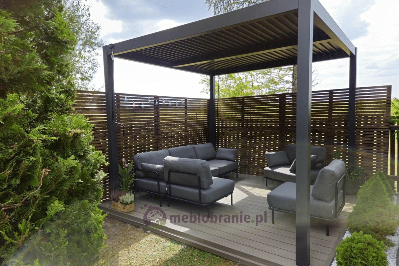 Pergola Lufel, antracyt 3x3 m - meblobranie.pl