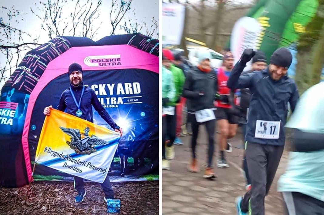 żołnierz na podium