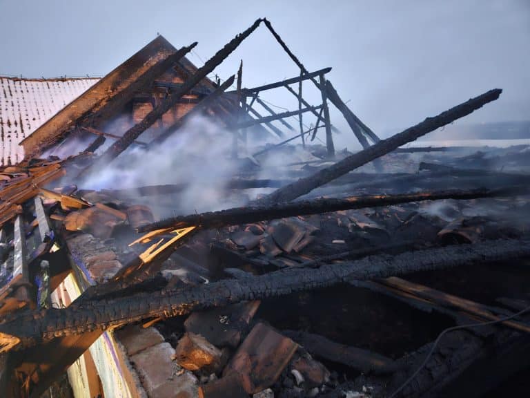 pogorzelisko w Słobitach