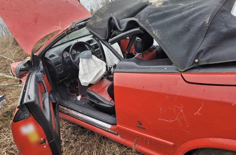 nietrzeźwy ojciec spowodował wypadek