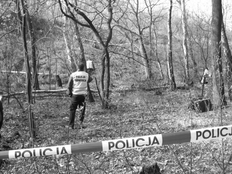 ciało znalezione w lesie
