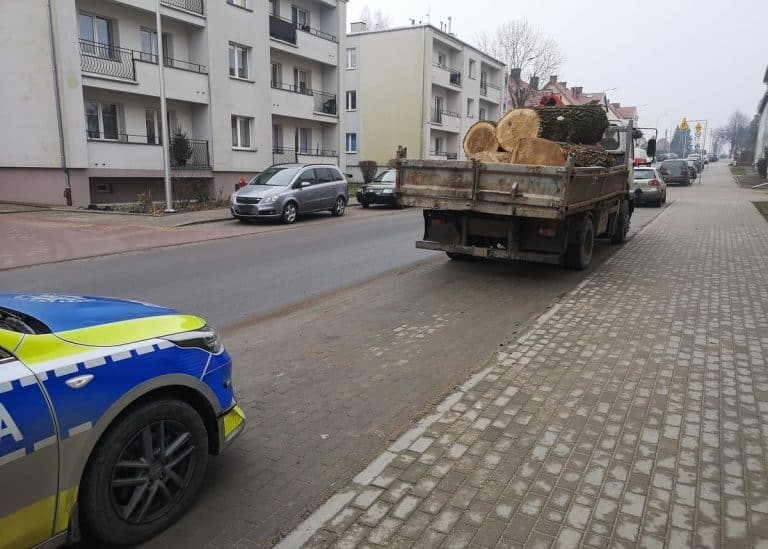 zatrzymana ciężarówka