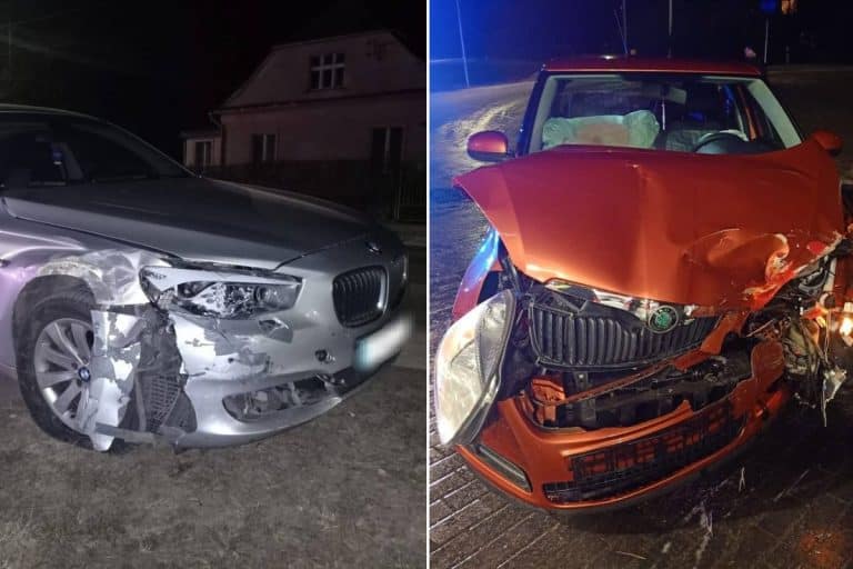 skoda zderzyła się z bmw