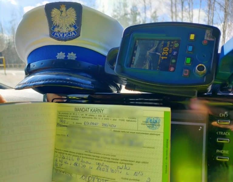 mandat i przekroczenie prędkości