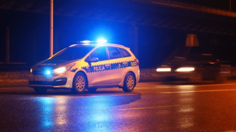 policja zatrzymała samochód do kontroli