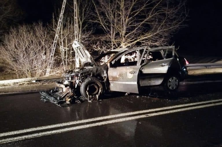 spalił się renault